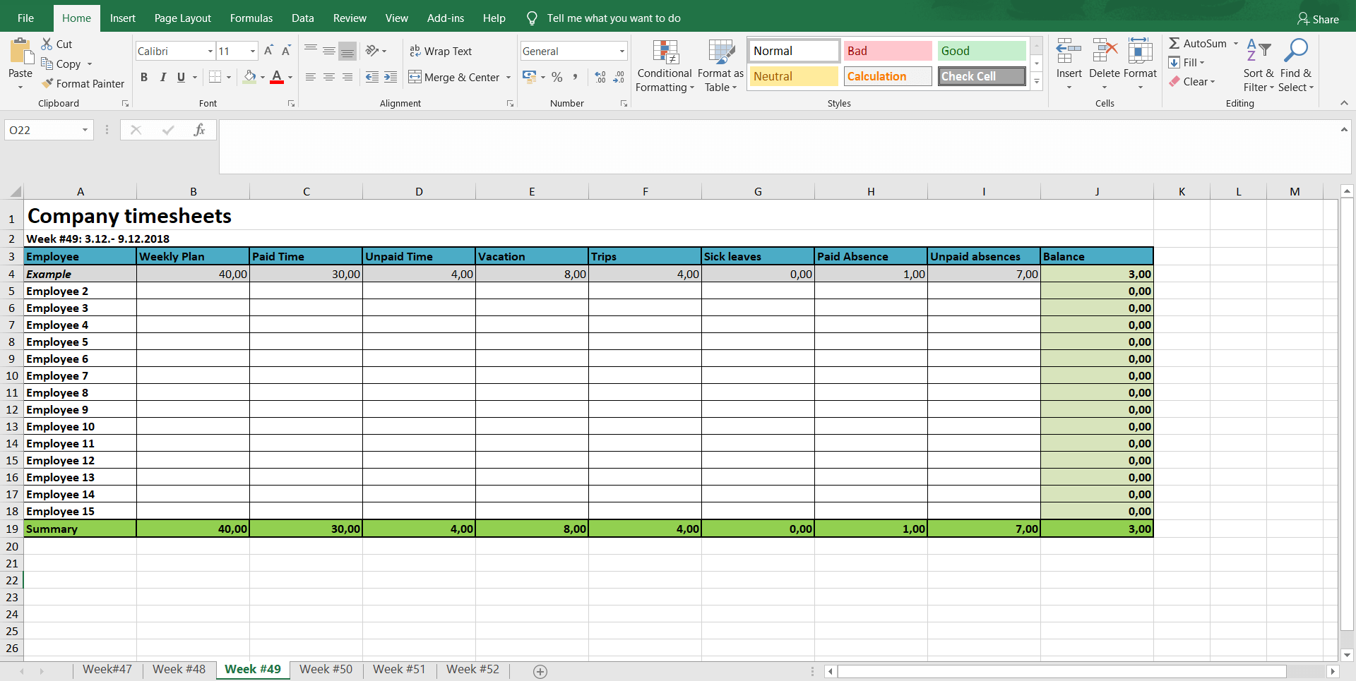 excel time log template